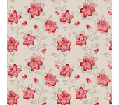 Papel pintado floral rosa rojas