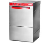 Romux® lavavajillas industrial 40x40 cm con bomba de abrillantador, detergente y desagüe | lavavajillas hostelería profesional bares y restaurantes