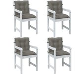 Cojines para silla respaldo bajo 4 ud tela gris oscuro melange v0447 100 x 50 x 7 cm / gris