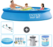 Paquete de piscina - intex - alrededor - 305x305x61 cm + accesorios a461