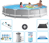 Paquete de piscina - intex - alrededor - 366x366x76 cm + accesorios a1954