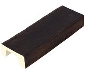 Viga imitación madera 10cm de ancho x 5cm de alto x 3m de largo color nogal oscuro decorativa de poliuretano vu0006-no