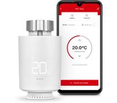 Válvula termostática inteligente spc vesta valve con tecnología zigbee para programar calefacción, regular temperatura, compat. alexa/google - blanco