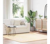 Alfombra peluda de pelo largo navarra crema 200x200cm poliéster