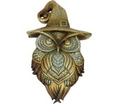 Origen home decor adorno pared buho fantasia verde 23x14x3cm