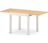 Mesa de jardin extensible beige 80/160x80 imitacion madera - osaka