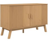 Aparador | aparador de comedor | armario de cocina olden madera maciza de pino marrón 114x43x73,5 cm cfw43967