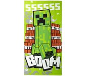 Toalla de playa minecraft verde 100 % poliéster 70 x 140 cm