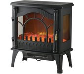 Chimenea eléctrica homcom abs negro 55x31x58 cm