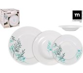 Vajilla redonda 18 piezas colección lora | la mediterranea