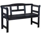 Banco de jardín sens-line friesen - madera - negro