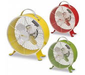 Ventilador de pie de metal diseño vintage d. 20cm 4 palas verde f916/v