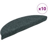 Peldaños autoadhesivos para escaleras, 10 unidades, color verde, 56 x 17 x 3 cm, perforados, vidaxl