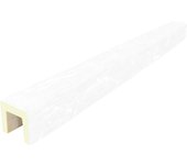 Viga imitación madera 15cm de ancho x 15cm de alto x 2m de largo color blanco decorativa de poliuretano vu0012-2d-b