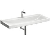 Geberit xeno 2 lavabo con agujero para grifo, sin rebosadero, 120x48 cm blanco con keratect, 500551011, 500.551.01.1