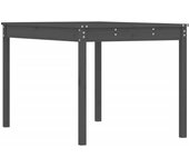 Mesa de jardín madera maciza pino gris 121x82,5x76 cm