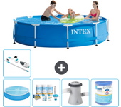 Paquete de piscina - intex - alrededor - 305x305x76 cm + accesorios a1486