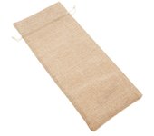 Sac à vin en tissu lin simple, 12 pezzi, con cordon de serrage, housse decorativo pour champagne (vio