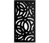Círculos grandes - panel perforado - sombrilla negra tamaño 73x148 cm - espesor 10mm