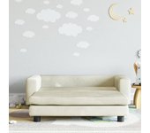 Maison exclusive - sofá para niños con reposapiés terciopelo crema 100x50x30 cm