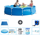Paquete de piscina - intex - alrededor - 305x305x76 cm + accesorios a1540