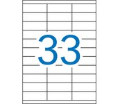 Etiquetas blancas permanentes 70.0 x 25.4mm 500 hojas apli