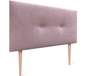 Dhome cabecero de tela acualine liso con botones y patas tapizado de alta gama cabezal lujo cama dormitorio moderno acolchado (rosa, 105cm)