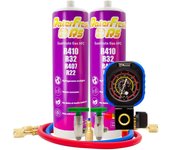 Pack 2 botellas gas refrigerante ralerfresh rs con manómetro, mangueras, llave y adaptador