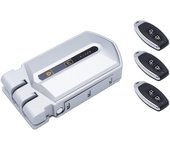 Cerradura invisible plata con alarma de 95db 3 mandos