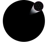 Cubierta solar de piscina de pe flotante negro y azul 455 cm