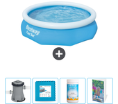 Paquete de piscina - bestway - alrededor - 305x305x76 cm + accesorios cb77
