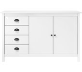 Mesita de noche | aparador | armario de cocina hill madera maciza de pino blanco 130x40x80 cm cfw99402
