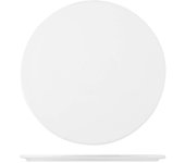 Plato redondo de porcelana, ø 24,5 cm, blanco h&h