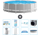 Paquete de piscina - intex - alrededor - 457x457x122 cm + accesorios a2307