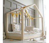 Cama 90x200 con somier patas de 1 cm susan madera