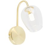 Lámpara de pared inteligente | wifi | smart dorada con cristal con wi-fi g9 - elien