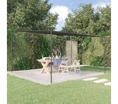 Maison exclusive - cenador acero y tela gris antracita 4x4 m 180 g/m²