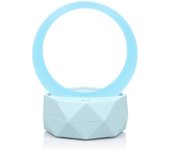 Altavoz y1 bluetooth 5.0, con aro de luz ambiente led rgb. 11x11x16,5 cm. color: azul claro dam