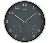 Reloj de pared versa gris plástico (4,3 x 35,5 x 35,5 cm)