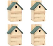 Cajas nido 4 piezas 23x19x33 cm madera de abeto