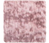 Alfombra de pelo largo navarra rosa polvoriento 160x160 cm