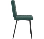 Pack 2 uds sillas de comedor | silla de cocina terciopelo verde oscuro cfw79696