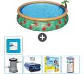 Paquete de piscina - bestway - alrededor - 457x457x84 cm + accesorios cb17