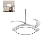 Ventilador de techo con lámpara de suspensión de 85w y aspas retráctiles, 50 cm, sj-197