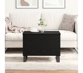 Mesa de café elevable vidaxl negro roble 60x44,5x45 cm madera elaborada