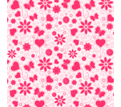 Papel pintado floral fusia