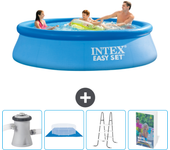 Paquete de piscina - intex - alrededor - 305x305x76 cm + accesorios cb122