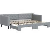 Sofá cama nido tela gris claro 80x200 cm