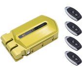 Cerradura invisible dorada con alarma de 95db 4 mandos