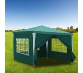 Carpa pabellón de jardín gazebo: fácil de instalar, ideal para eventos corporativos y fiestas al aire libre 3x3m verde